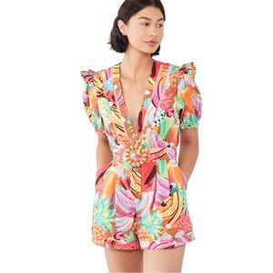 Farm Rio NWT Fruit Salad Romper Size XL